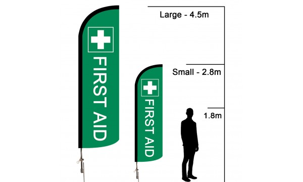 First Aid (Green) Advertising Flag